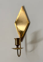 Load image into Gallery viewer, KEPT London Stock Pair of brass rhombus wall sconces, Gusum
