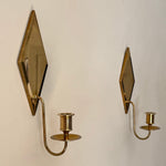 Load image into Gallery viewer, KEPT London Stock Pair of brass rhombus wall sconces, Gusum
