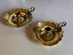 Load image into Gallery viewer, KEPT London Stock Pair of brass scalloped chambersticks

