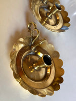 Load image into Gallery viewer, KEPT London Stock Pair of brass scalloped chambersticks
