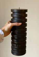 Load image into Gallery viewer, KEPT London Stock Pair of Brutalist wooden candle holders
