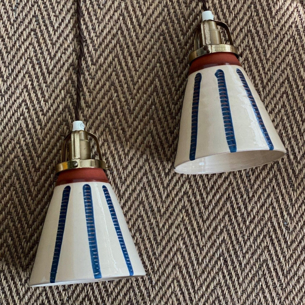 KEPT London Stock Pair of ceramic ceiling lamps