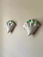 Load image into Gallery viewer, KEPT London Stock Pair of ceramic shell wall pockets
