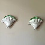 Load image into Gallery viewer, KEPT London Stock Pair of ceramic shell wall pockets
