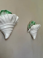 Load image into Gallery viewer, KEPT London Stock Pair of ceramic shell wall pockets
