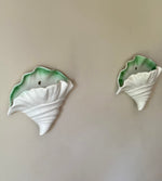Load image into Gallery viewer, KEPT London Stock Pair of ceramic shell wall pockets

