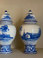 Load image into Gallery viewer, KEPT London Stock Pair of Chinese style blue and white jars
