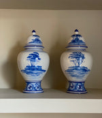 Load image into Gallery viewer, KEPT London Stock Pair of Chinese style blue and white jars
