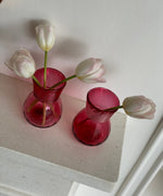 Load image into Gallery viewer, KEPT London Pair of cranberry bud vases
