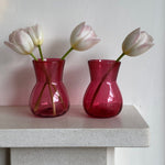 Load image into Gallery viewer, KEPT London Pair of cranberry bud vases
