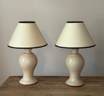 Load image into Gallery viewer, KEPT London Stock Pair of cream ceramic lamps
