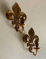 Load image into Gallery viewer, KEPT London Stock Pair of fleur-de-lis wall sconces
