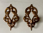 Load image into Gallery viewer, KEPT London Stock Pair of floral brass wall sconces
