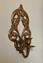 Load image into Gallery viewer, KEPT London Stock Pair of floral brass wall sconces
