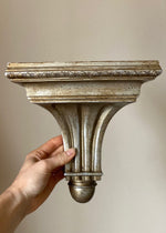 Load image into Gallery viewer, KEPT London Stock Pair of gilt wood fluted wall shelves

