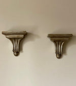 Load image into Gallery viewer, KEPT London Stock Pair of gilt wood fluted wall shelves
