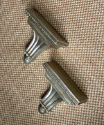 Load image into Gallery viewer, KEPT London Stock Pair of gilt wood fluted wall shelves
