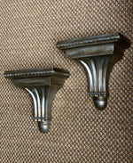 Load image into Gallery viewer, KEPT London Stock Pair of gilt wood fluted wall shelves
