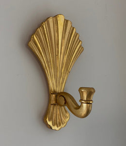 KEPT London Stock Pair of giltwood fan wall sconces