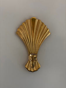 KEPT London Stock Pair of giltwood fan wall sconces