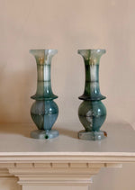 Load image into Gallery viewer, KEPT London Stock Pair of green onyx bud vases
