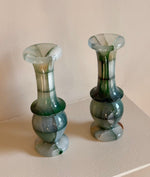 Load image into Gallery viewer, KEPT London Stock Pair of green onyx bud vases
