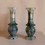 Load image into Gallery viewer, KEPT London Stock Pair of green onyx bud vases
