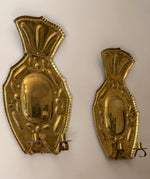Load image into Gallery viewer, KEPT London Stock Pair of large baroque brass wall sconces
