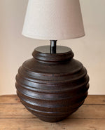 Load image into Gallery viewer, KEPT London Stock Pair of large brown ceramic lamps, Fogia
