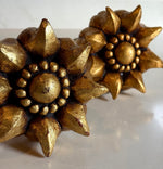 Load image into Gallery viewer, KEPT London Stock Pair of moulded floral curtain pullbacks
