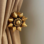 Load image into Gallery viewer, KEPT London Stock Pair of moulded floral curtain pullbacks
