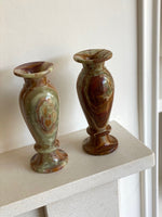 Load image into Gallery viewer, KEPT London Stock Pair of onyx marbled vases
