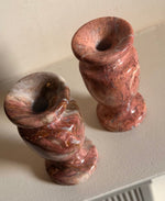 Load image into Gallery viewer, KEPT London Stock Pair of pink stone bud vases

