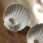 Load image into Gallery viewer, KEPT London Stock Pair of plaster cast shell candle holders
