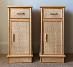 Load image into Gallery viewer, KEPT London Stock Pair of rattan bedside tables
