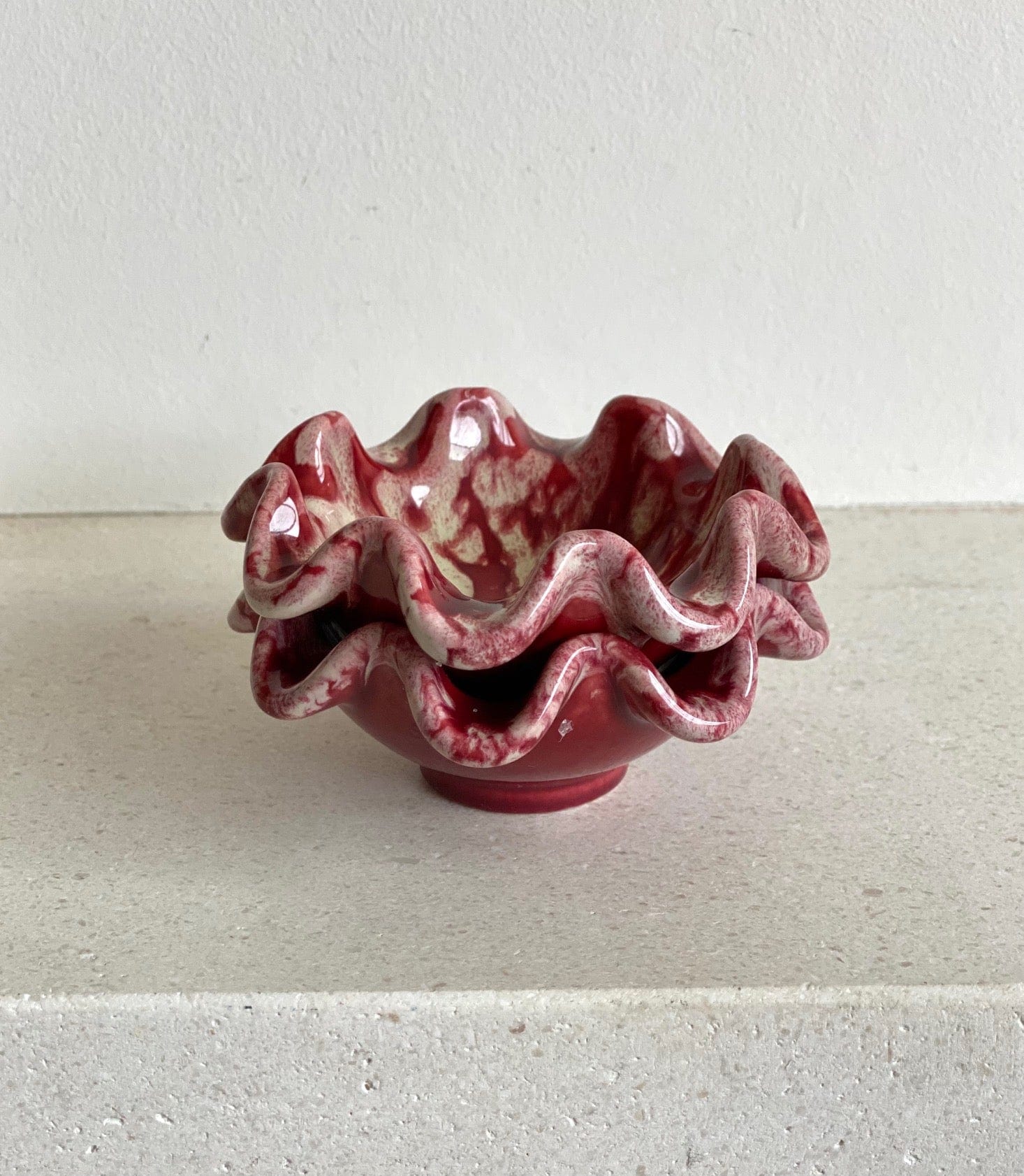 KEPT London Stock Pair of red Wade dishes
