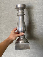 Load image into Gallery viewer, KEPT London Pair of silver metal candlesticks

