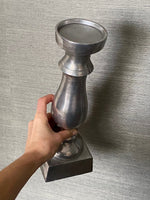 Load image into Gallery viewer, KEPT London Pair of silver metal candlesticks
