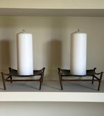Load image into Gallery viewer, KEPT London Stock Pair of square iron candle holders
