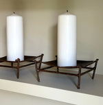 Load image into Gallery viewer, KEPT London Stock Pair of square iron candle holders
