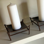 Load image into Gallery viewer, KEPT London Stock Pair of square iron candle holders
