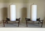 Load image into Gallery viewer, KEPT London Stock Pair of square iron candle holders
