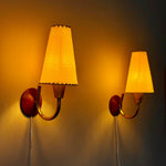 Load image into Gallery viewer, KEPT London Stock Pair of teak and brass wall lights
