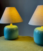 Load image into Gallery viewer, KEPT London Stock Pair of turquoise ceramic lamps

