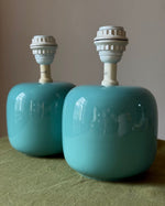 Load image into Gallery viewer, KEPT London Stock Pair of turquoise ceramic lamps

