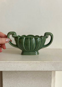 KEPT London Pair of Wade small green mantle vases