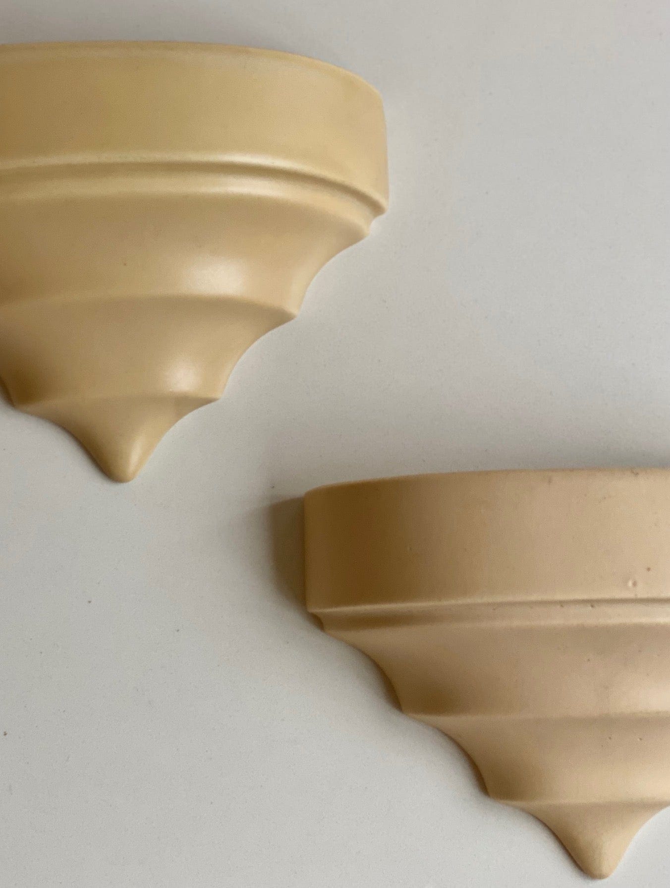 KEPT London Stock Pair of wall vases, Gray's pottery