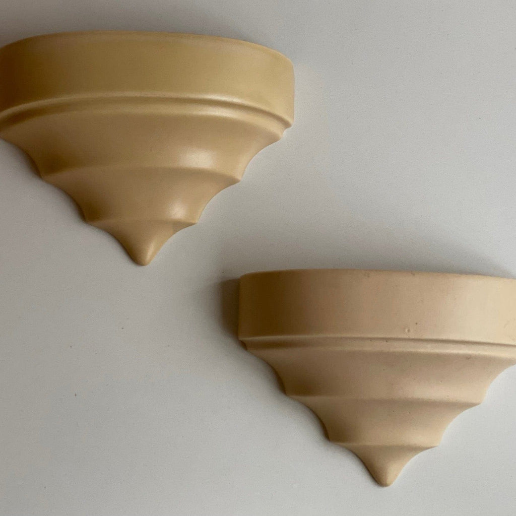 KEPT London Stock Pair of wall vases, Gray's pottery