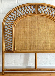 KEPT London Pair of wicker and bamboo single headboards