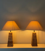 Load image into Gallery viewer, KEPT London Pair of wicker lamps
